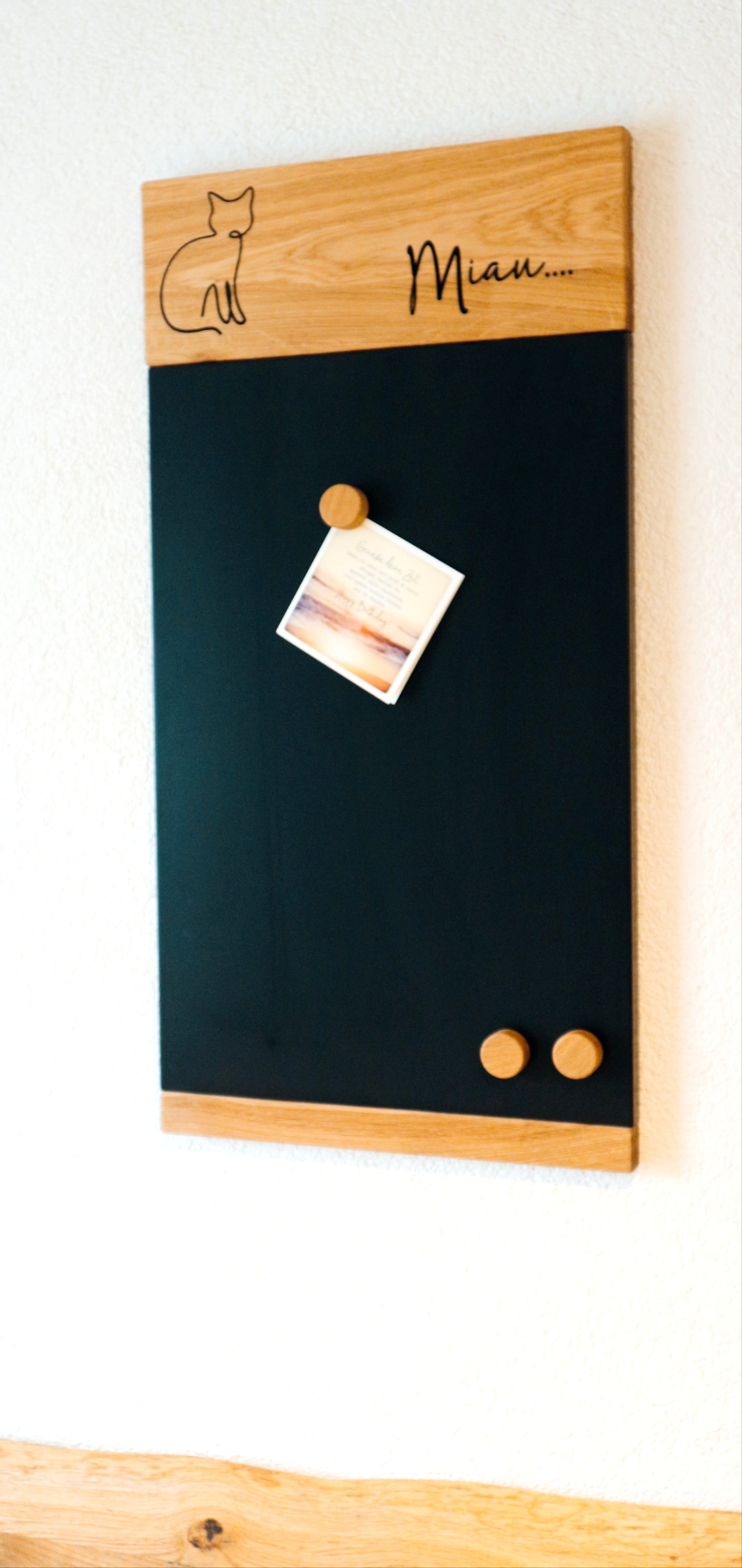 Magnettafel | Kreidetafel | Wandorganizer | Pinnwand | Magnetwand | Magnettafel Eiche | schwarze Magenettafel | Organizer