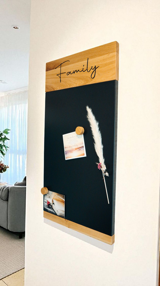 Magnettafel | Kreidetafel | Wandorganizer | Pinnwand | Magnetwand | Magnettafel Eiche | schwarze Magenettafel | Organizer